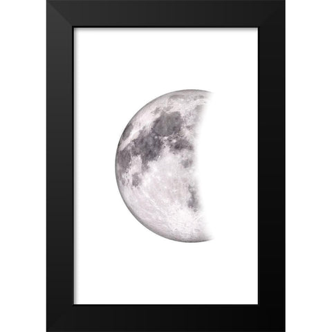 Moon Phases II Black Modern Wood Framed Art Print by JJ Design House