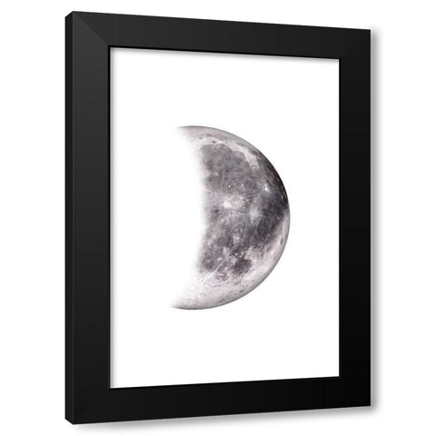 Moon Phases IV Black Modern Wood Framed Art Print by JJ Design House