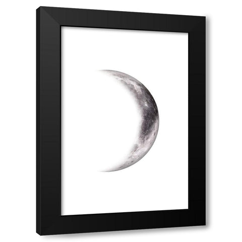 Moon Phases V Black Modern Wood Framed Art Print by JJ Design House