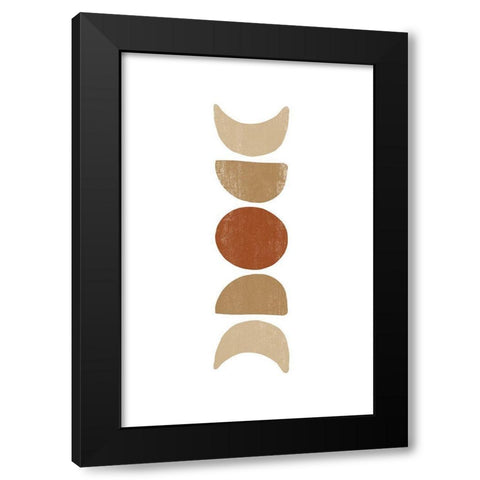 Moonrise Black Modern Wood Framed Art Print by JJ Design House