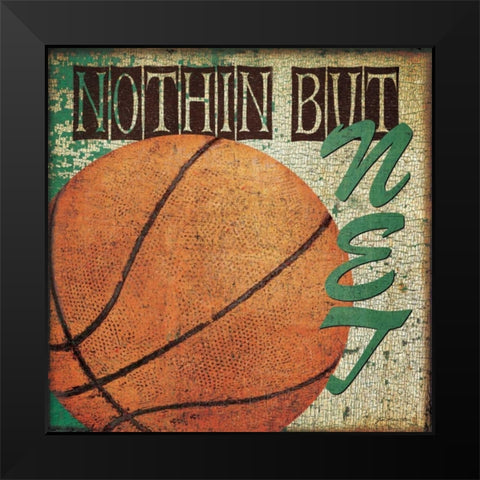 Nothin But Net Black Modern Wood Framed Art Print by Moulton, Jo