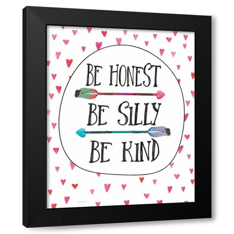 Kind Black Modern Wood Framed Art Print by Moulton, Jo