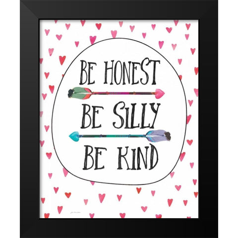 Kind Black Modern Wood Framed Art Print by Moulton, Jo