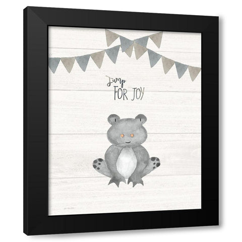 Jump for Joy Black Modern Wood Framed Art Print with Double Matting by Moulton, Jo