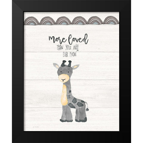 More Loved Black Modern Wood Framed Art Print by Moulton, Jo