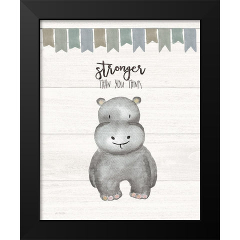 You Are Stronger Black Modern Wood Framed Art Print by Moulton, Jo