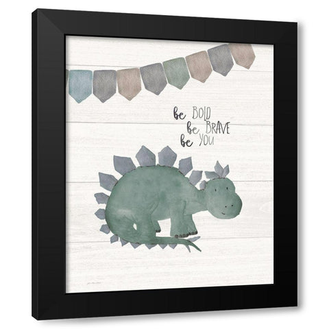 Be Bold Black Modern Wood Framed Art Print with Double Matting by Moulton, Jo