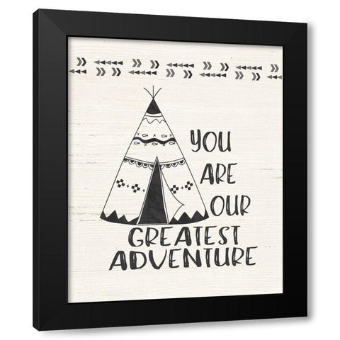 Greatest Adventure Black Modern Wood Framed Art Print with Double Matting by Moulton, Jo