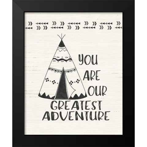 Greatest Adventure Black Modern Wood Framed Art Print by Moulton, Jo