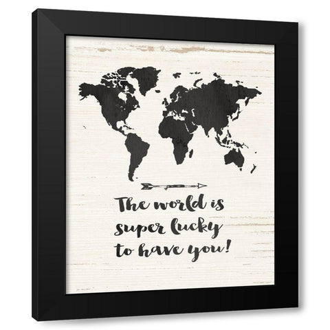 Super Lucky Black Modern Wood Framed Art Print with Double Matting by Moulton, Jo