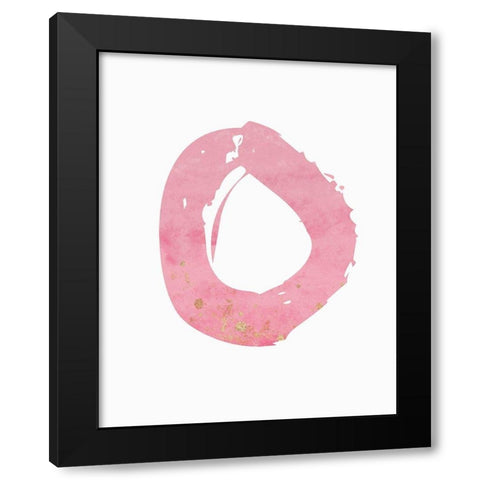 O Black Modern Wood Framed Art Print with Double Matting by Moulton, Jo