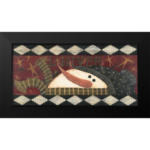 L Hiver Black Modern Wood Framed Art Print by Moulton, Jo