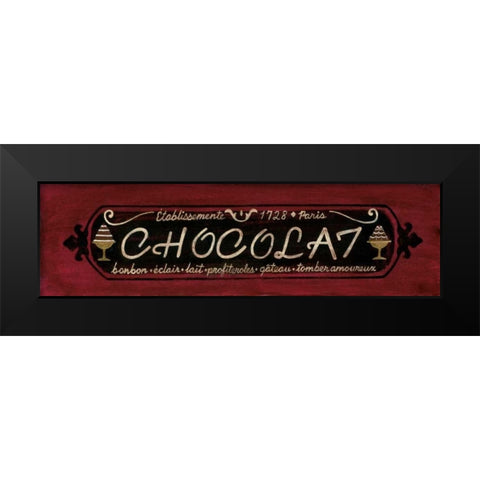 Chocolat Black Modern Wood Framed Art Print by Moulton, Jo