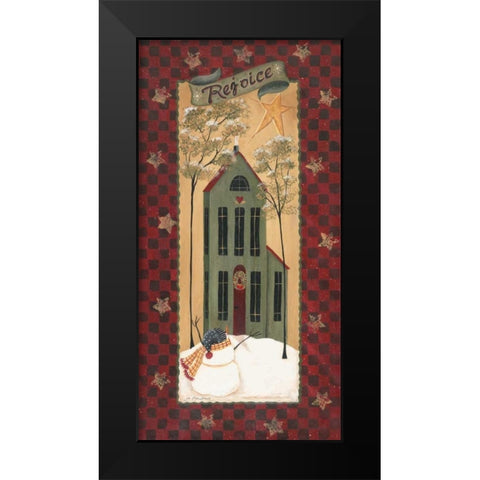Rejoice Black Modern Wood Framed Art Print by Moulton, Jo