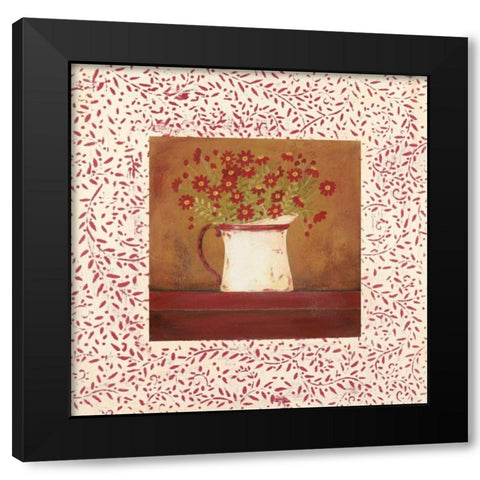 Petit Fleur I Black Modern Wood Framed Art Print with Double Matting by Moulton, Jo