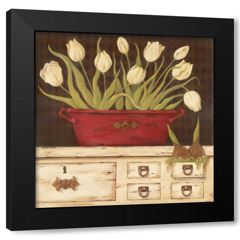 The White Cupboard Black Modern Wood Framed Art Print with Double Matting by Moulton, Jo