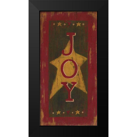 Joy Black Modern Wood Framed Art Print by Moulton, Jo
