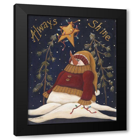 Always Shine Black Modern Wood Framed Art Print by Moulton, Jo