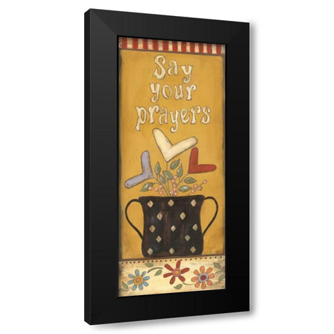Say Your Prayers Black Modern Wood Framed Art Print by Moulton, Jo