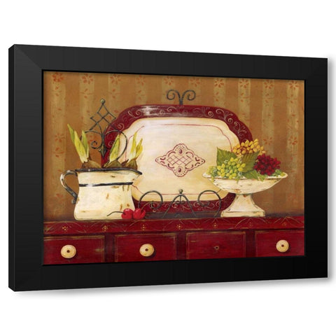 Spice Cupboard Black Modern Wood Framed Art Print with Double Matting by Moulton, Jo