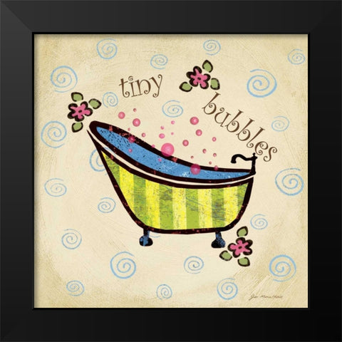 Tiny Bubbles Black Modern Wood Framed Art Print by Moulton, Jo