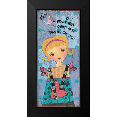 Guardian Angel I Black Modern Wood Framed Art Print by Moulton, Jo