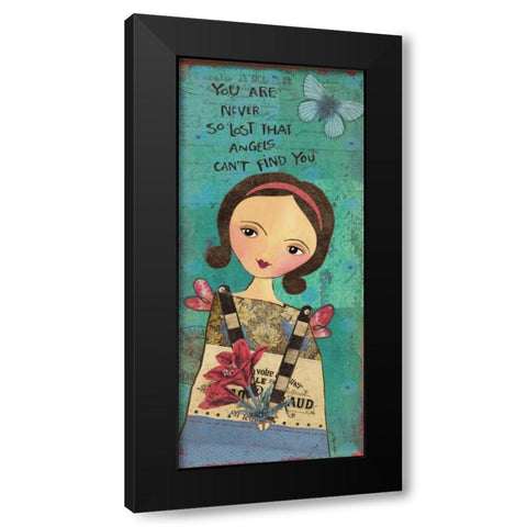 Guardian Angel II Black Modern Wood Framed Art Print by Moulton, Jo