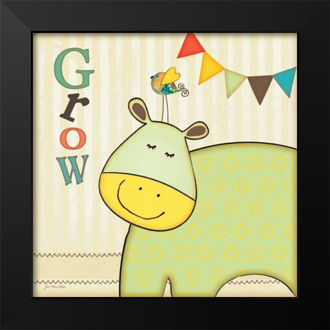 Grow Black Modern Wood Framed Art Print by Moulton, Jo