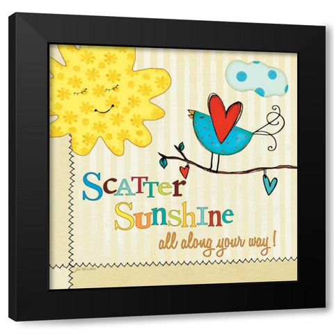 Sunshine Black Modern Wood Framed Art Print by Moulton, Jo