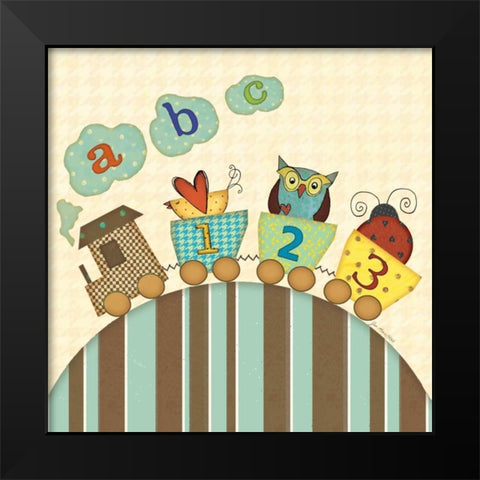 Learning Train Black Modern Wood Framed Art Print by Moulton, Jo