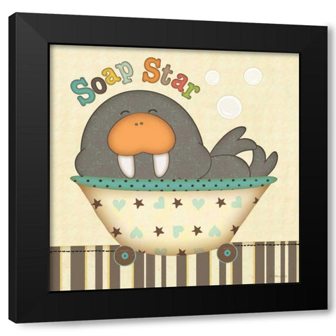 Soap Star Black Modern Wood Framed Art Print by Moulton, Jo