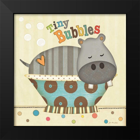 Tiny Bubbles Black Modern Wood Framed Art Print by Moulton, Jo