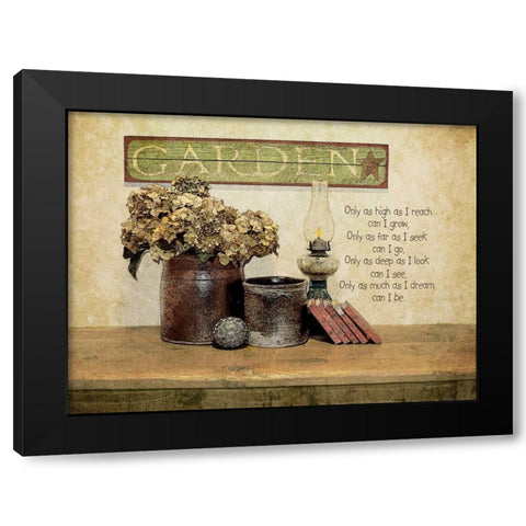 Garden Black Modern Wood Framed Art Print by Moulton, Jo