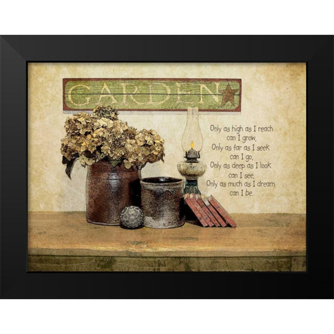 Garden Black Modern Wood Framed Art Print by Moulton, Jo