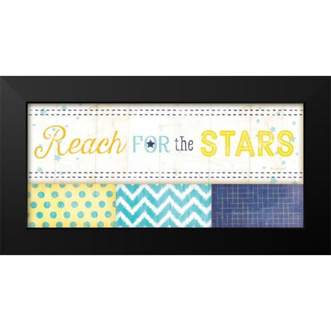 Reach for the Stars Black Modern Wood Framed Art Print by Pugh, Jennifer