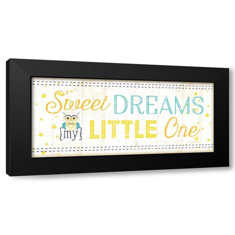 Sweet Dreams My Little One Black Modern Wood Framed Art Print with Double Matting by Pugh, Jennifer
