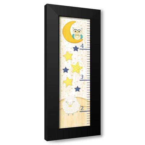 Bedtime Baby Growth Chart Black Modern Wood Framed Art Print by Pugh, Jennifer