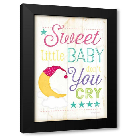 Sweet Little Baby Black Modern Wood Framed Art Print with Double Matting by Pugh, Jennifer