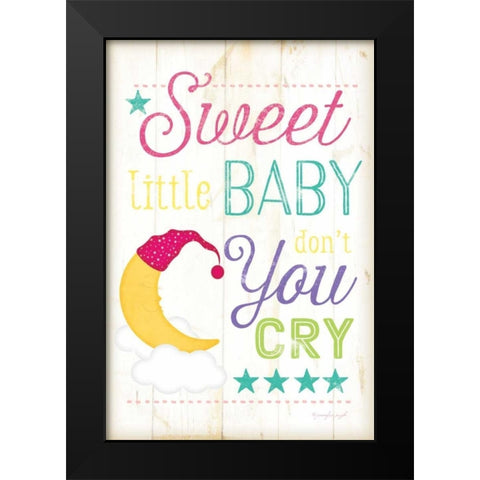 Sweet Little Baby Black Modern Wood Framed Art Print by Pugh, Jennifer