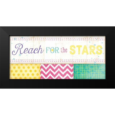 Reach for the Stars Black Modern Wood Framed Art Print by Pugh, Jennifer