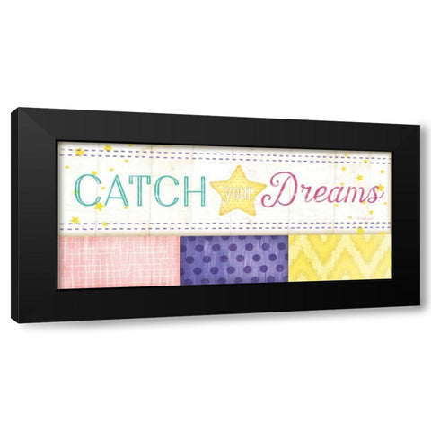 Catch Your Dreams Black Modern Wood Framed Art Print by Pugh, Jennifer