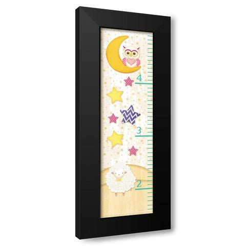 Bedtime Baby Growth Chart Black Modern Wood Framed Art Print by Pugh, Jennifer
