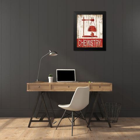 Chemistry Black Modern Wood Framed Art Print by Pugh, Jennifer