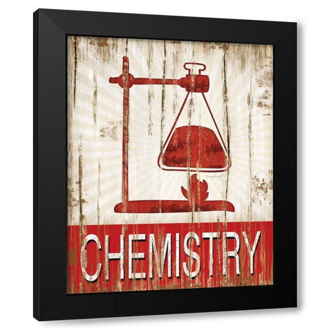Chemistry Black Modern Wood Framed Art Print by Pugh, Jennifer