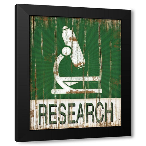 Research Black Modern Wood Framed Art Print by Pugh, Jennifer