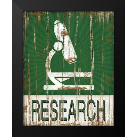Research Black Modern Wood Framed Art Print by Pugh, Jennifer