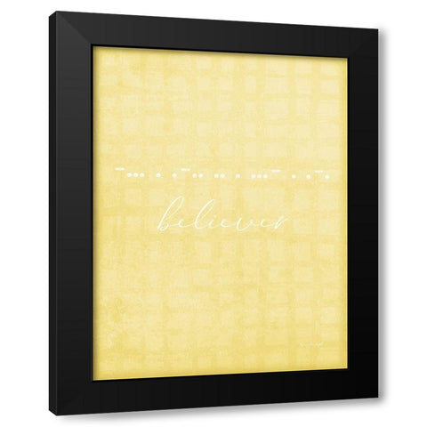 Believer Black Modern Wood Framed Art Print with Double Matting by Pugh, Jennifer