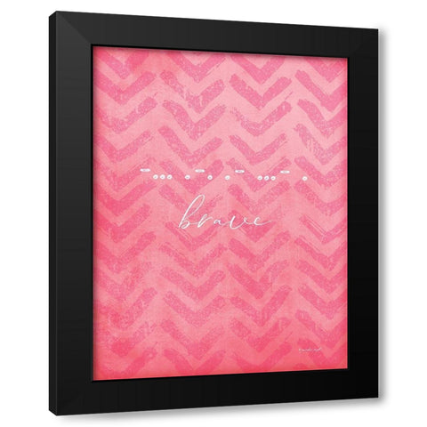 Brave Black Modern Wood Framed Art Print with Double Matting by Pugh, Jennifer