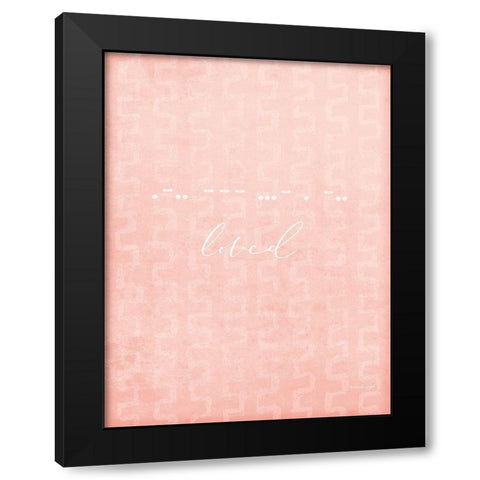 Loved Black Modern Wood Framed Art Print with Double Matting by Pugh, Jennifer