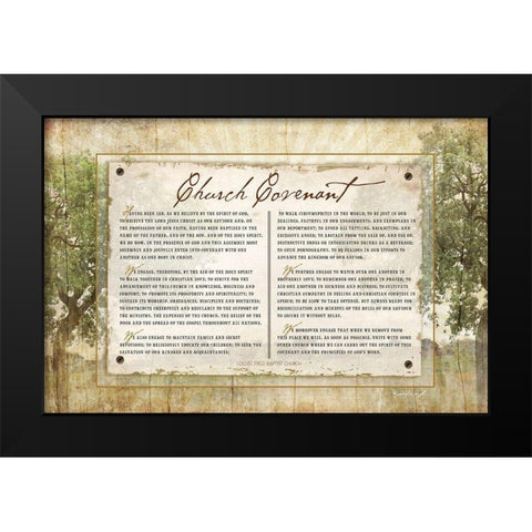 Church Covenant Black Modern Wood Framed Art Print by Pugh, Jennifer